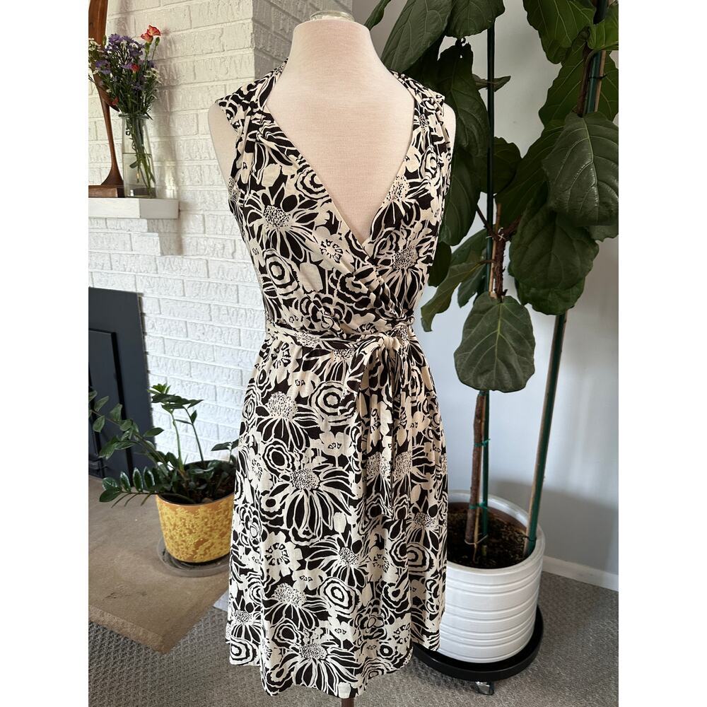 Banana Republic Women Wrap‎ Dress Silk Linen Blend Phoebe Set Y2K Preppy - Picture 4 of 16